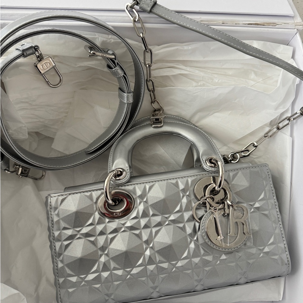 Dior Metallic Silver Mini Bag